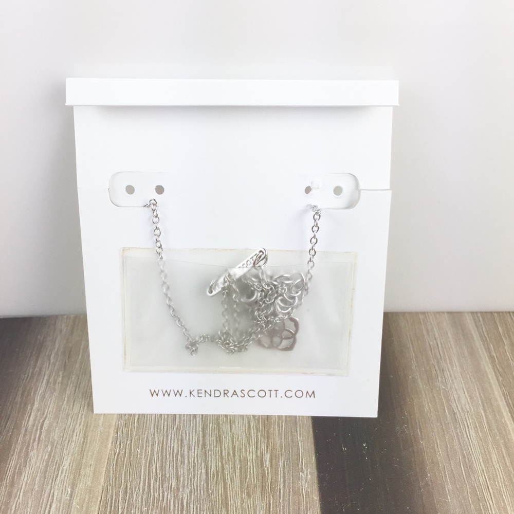 Kendra Scott Ever rose quartz silver necklace - Picture 2 of 2